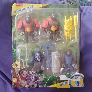Fisher-Price Imaginext Jungle Expedition Figures - Red, Yellow, Blue